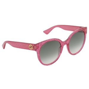 Gucci Pink Glitter Round Sunglasses